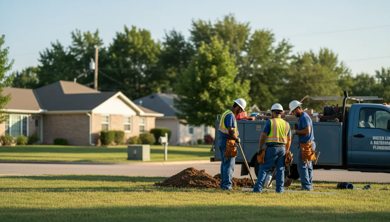 Residential water line and bathroom plumbing service in Brandenburg, KY